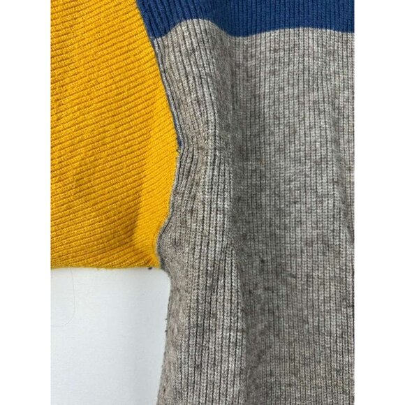 Free People Women's Large Oversized Tunic Sweater Turtleneck Colorblock - Picture 14 of 16